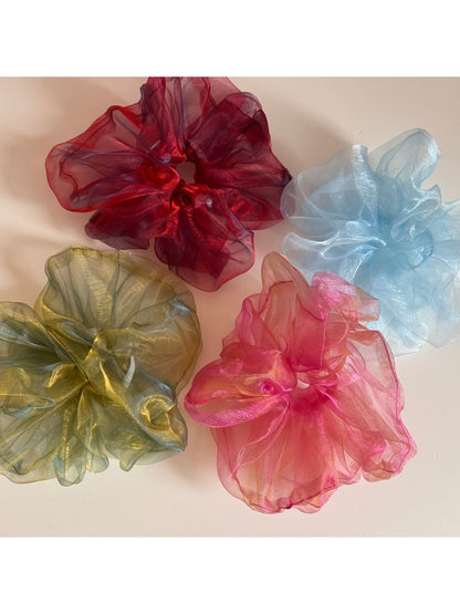Gifty - Irregular Sheer Gathered Scrunchie