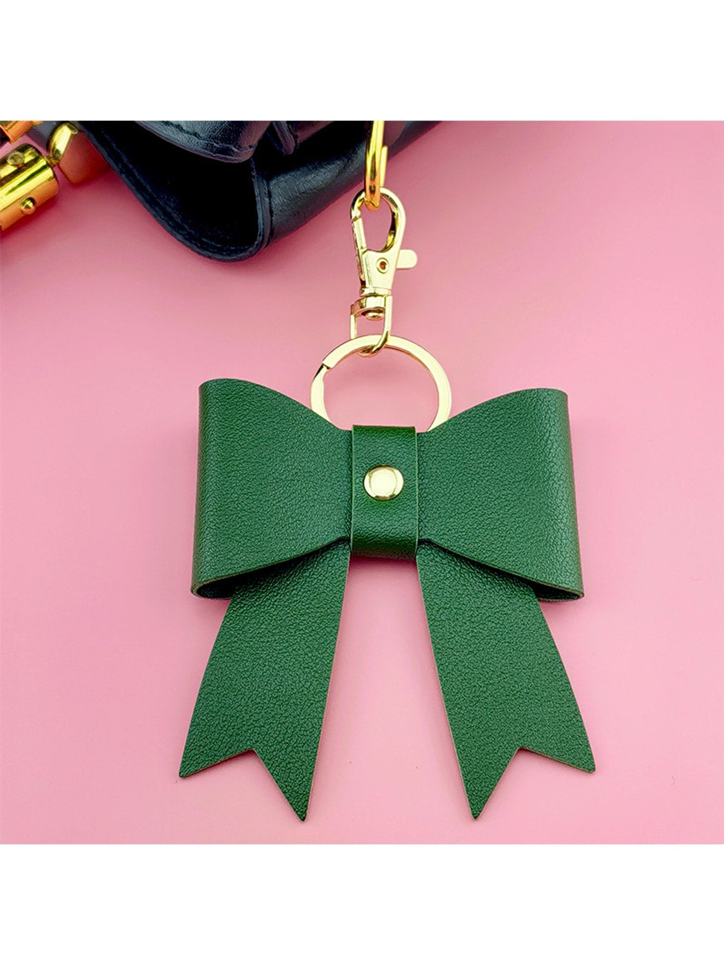 Keypus - Modern Simple Bow Shape Bag Charm Keychain