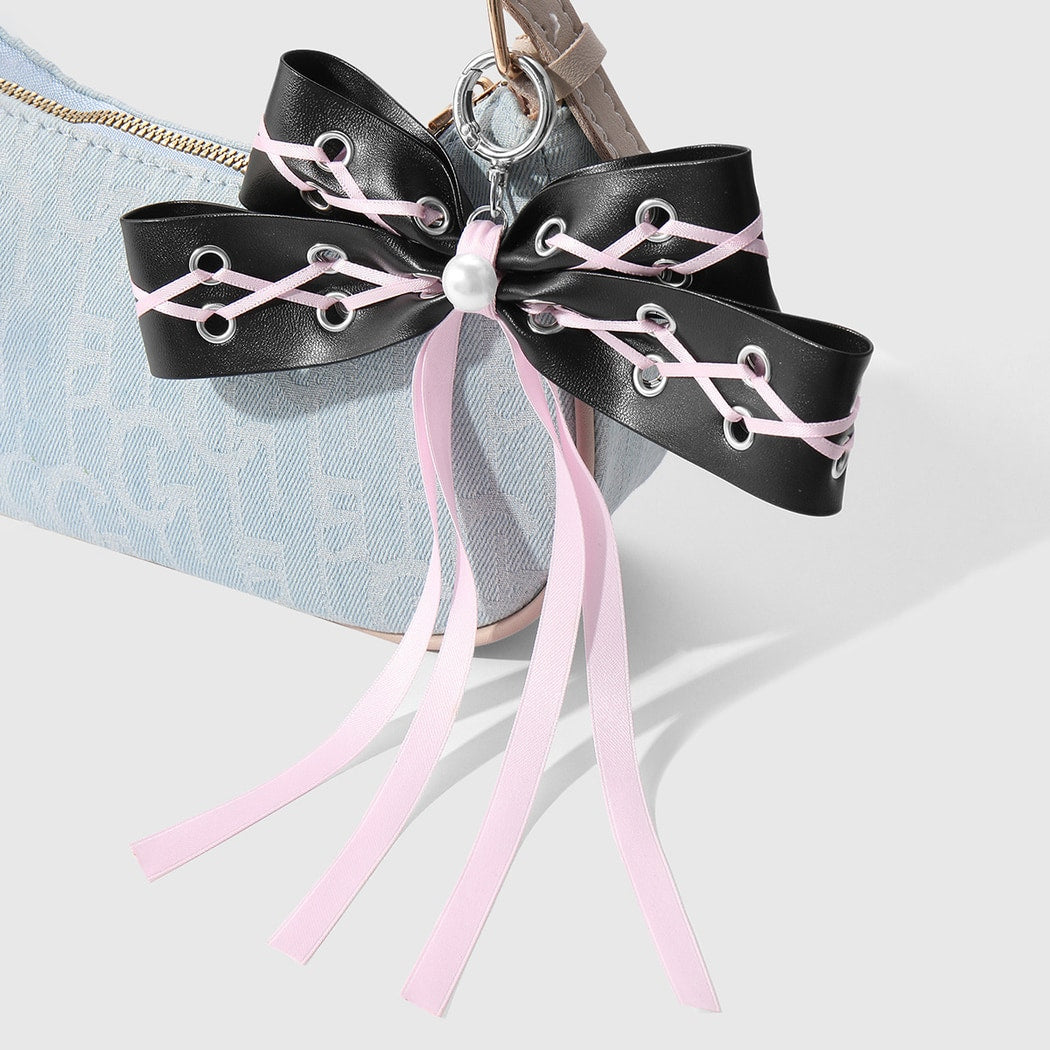Keypus - Lace Bow Star Charm Decorative Keychain