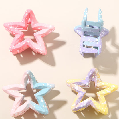 Beau - Glossy Gradient Star Shaped Hair Claw Clip