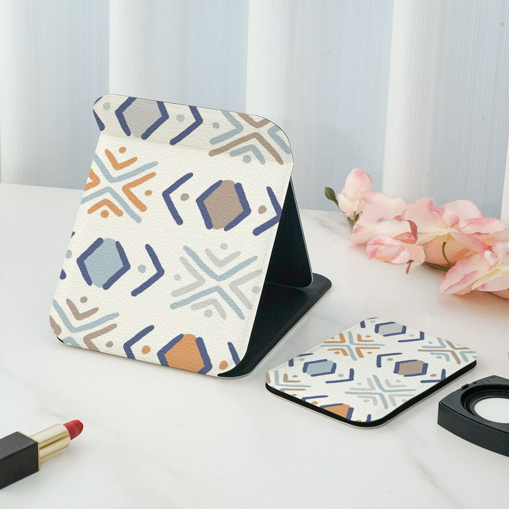 Mirroray - Double Sided Print Desktop Folding Makeup Mirror