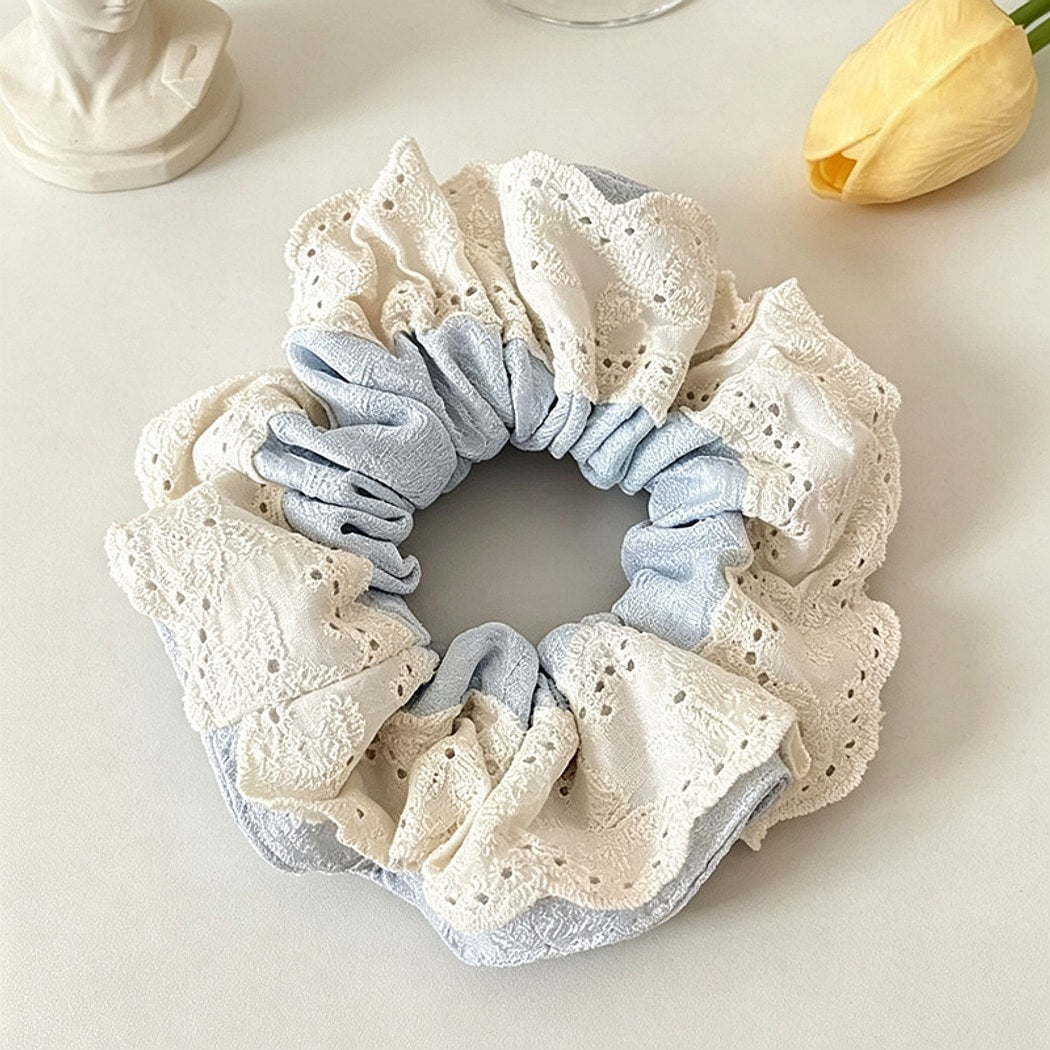 Gifty - Sweet Style Lace Edge Decorative Hair Scrunchie