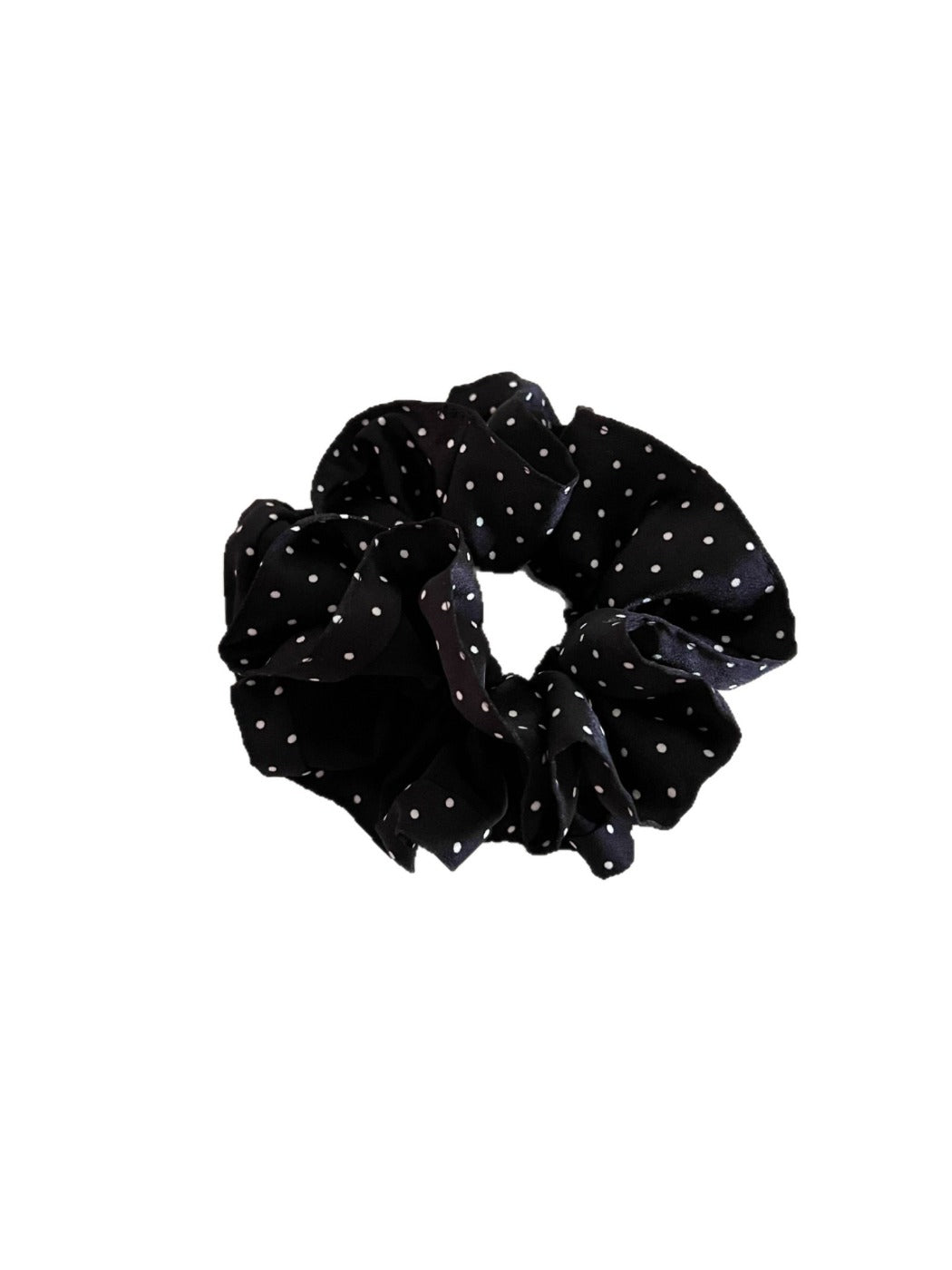 Gifty - Elegant Satin Polka Dot Scrunchie