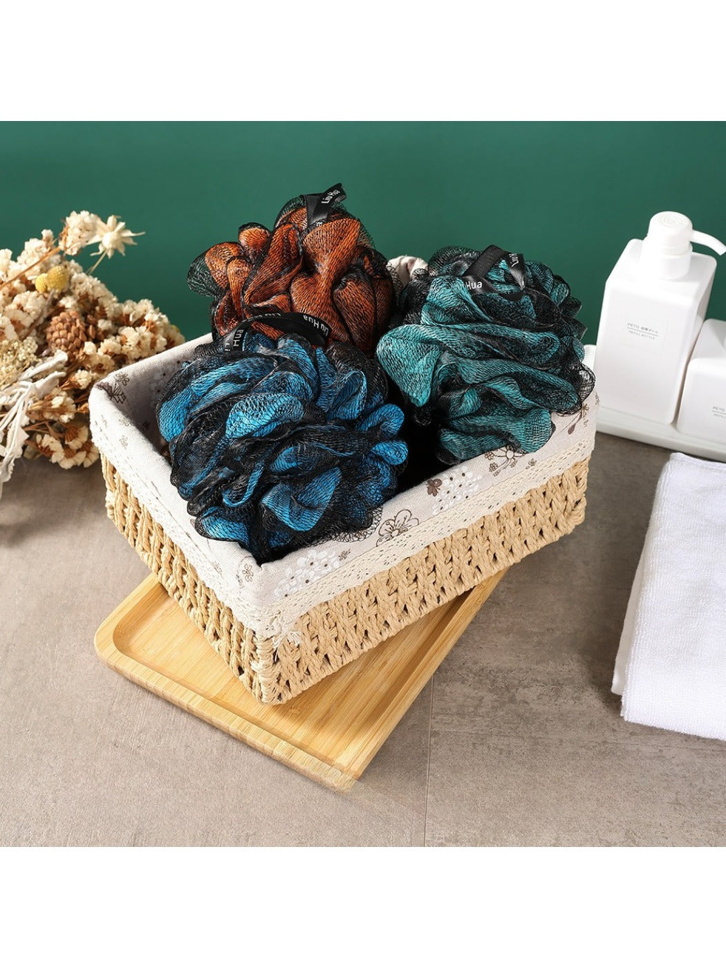 Papo - Dual Color Bath Sponge Soft Shower Ball