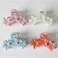 Beau - Transparent Floral Plastic Claw Hair Clip