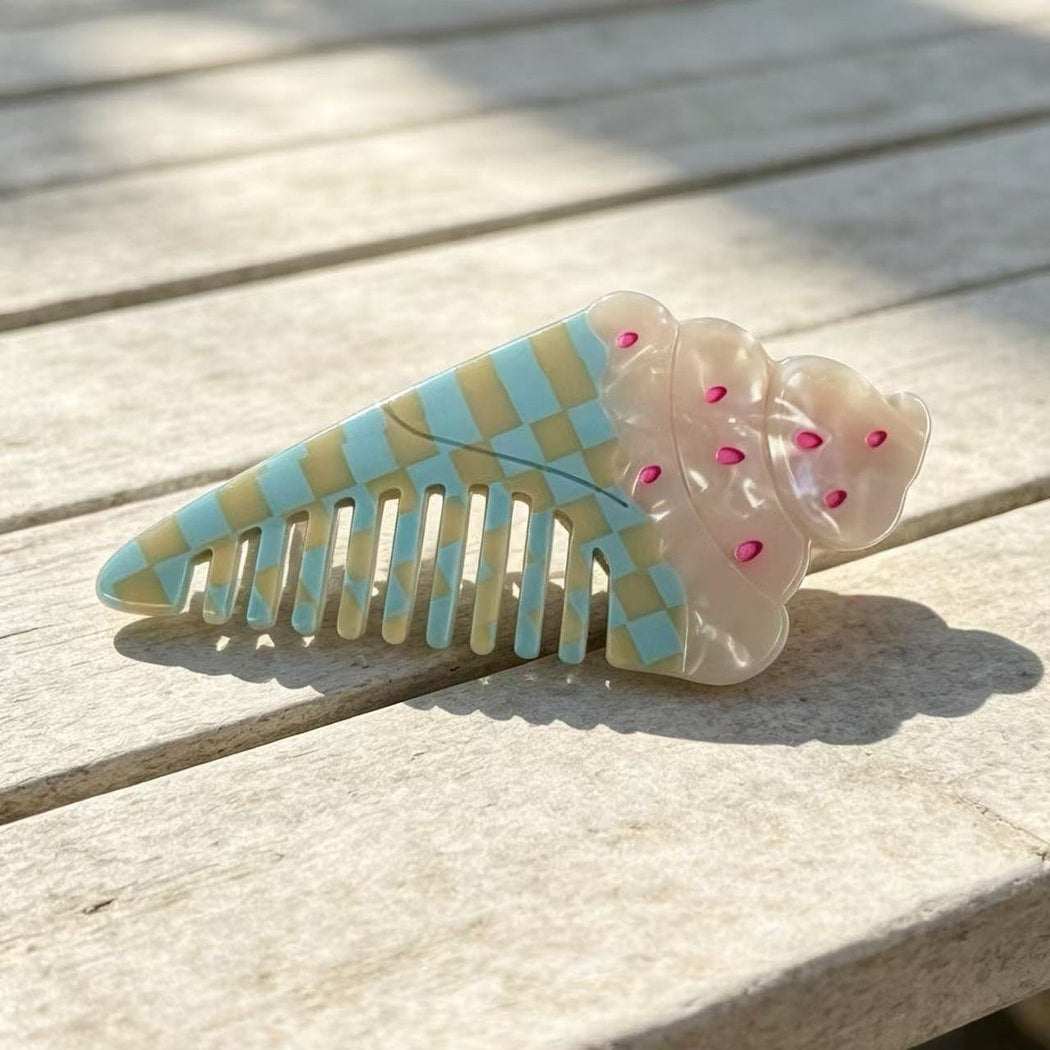 Camerow - Cute Acetate Animal and Food Hair Comb