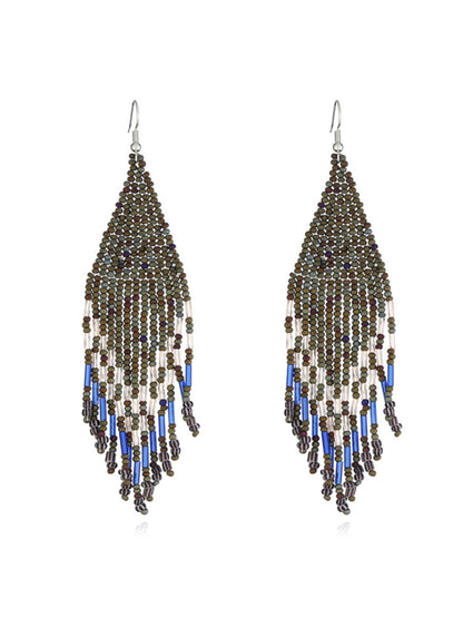 Earedge - Seed Bead Fringe Earrings