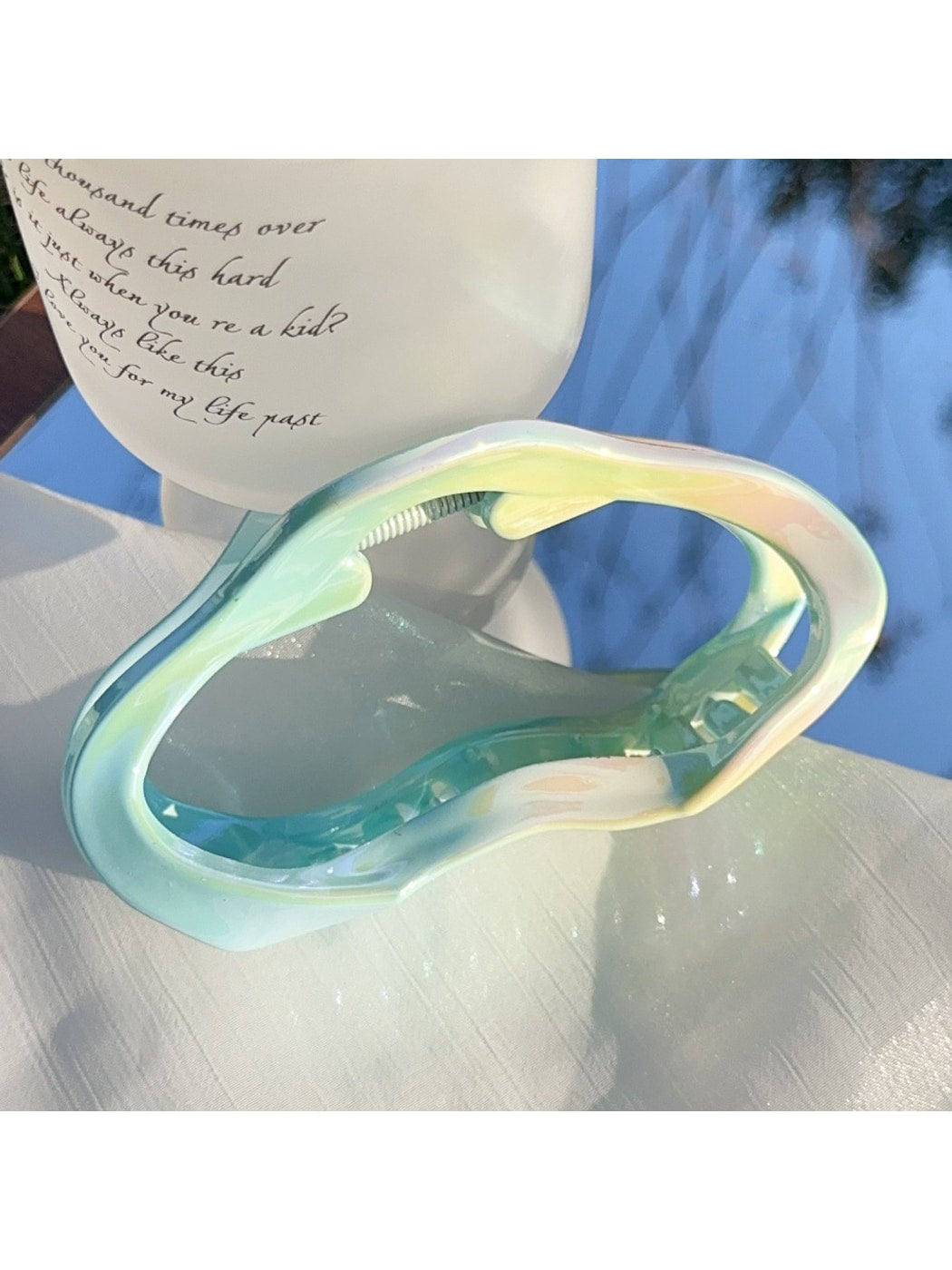 Beau - Gradient Plastic Square Shape Claw Clip