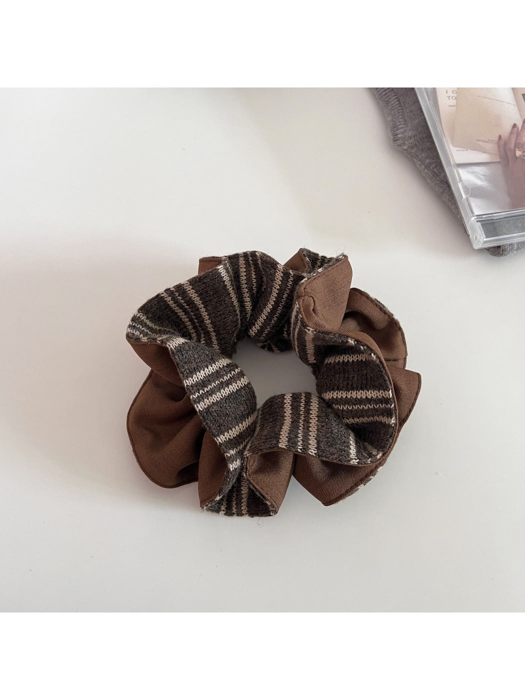 Gifty - Stylish Knitted Stripe Patchwork Scrunchies
