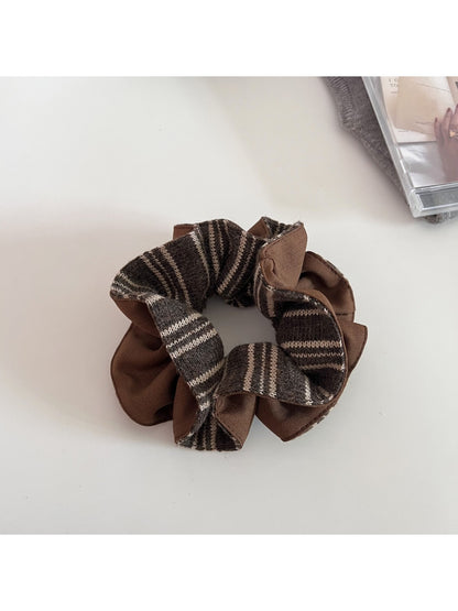 Gifty - Stylish Knitted Stripe Patchwork Scrunchies