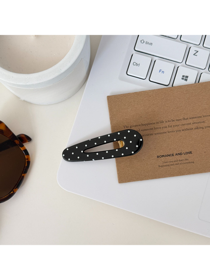 Beau - Polka Dot Geometric Duckbill Hair Clip