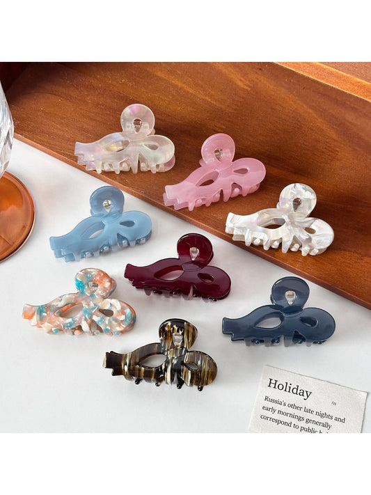 Beau - Acetate Bow Shaped Hollow Hair Clip