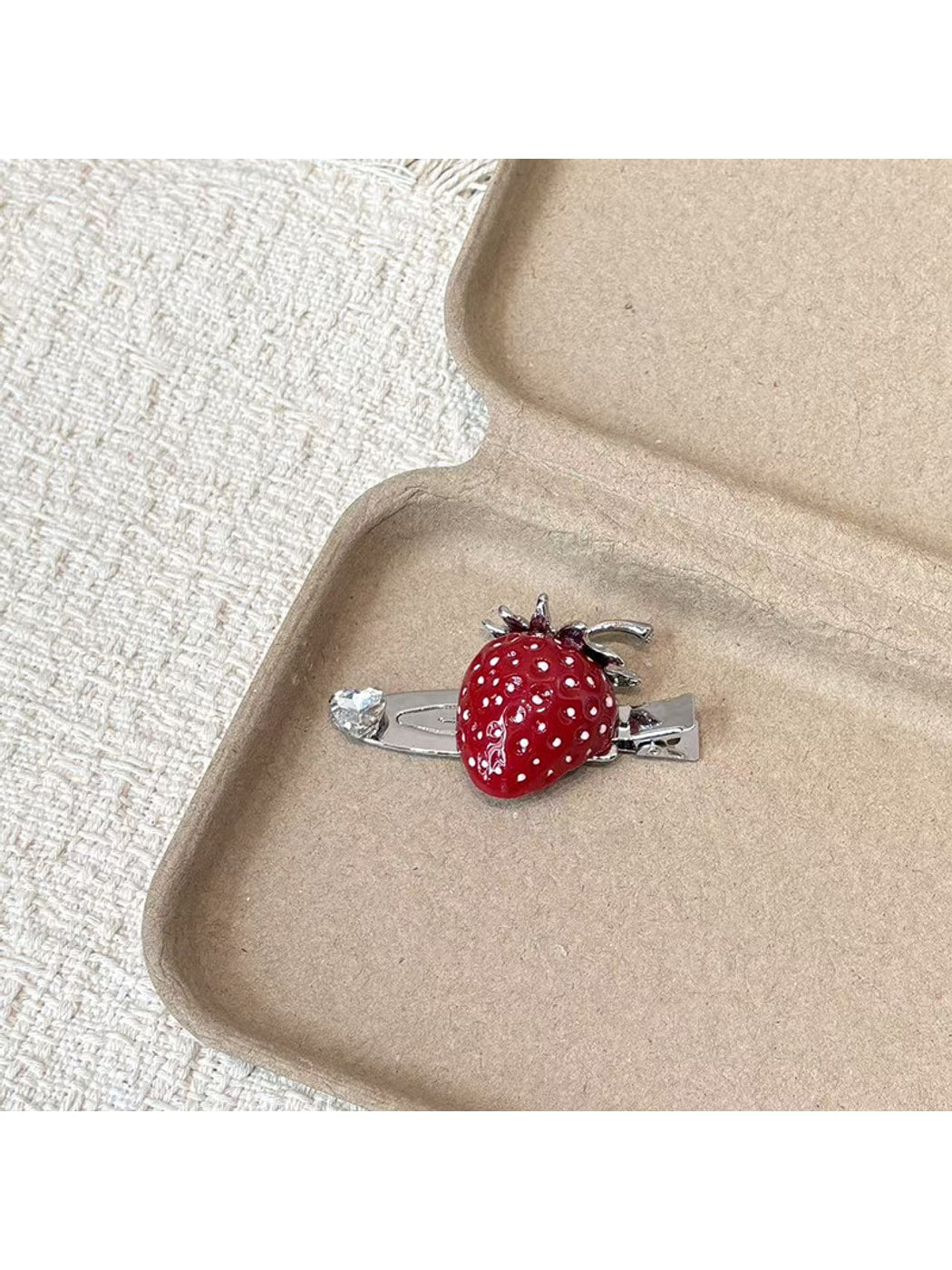Beau - Sweet Strawberry Side Styling Duckbill Hair Clip