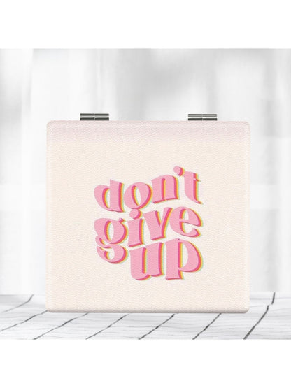 Mirroray - Foldable Slogan Print Compact Vanity Mirror
