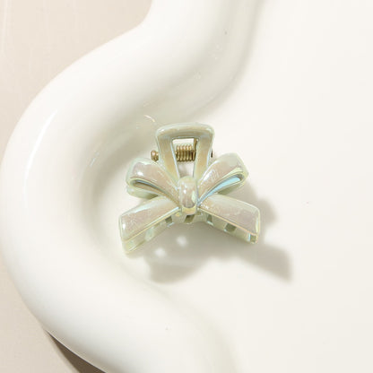 Beau - Glossy Bow Design PS Alloy Claw Hair Clip