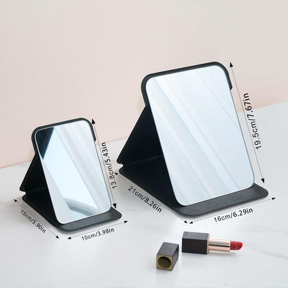 Mirroray - Floral Print Double-Sided Print Folding Makeup Mirror