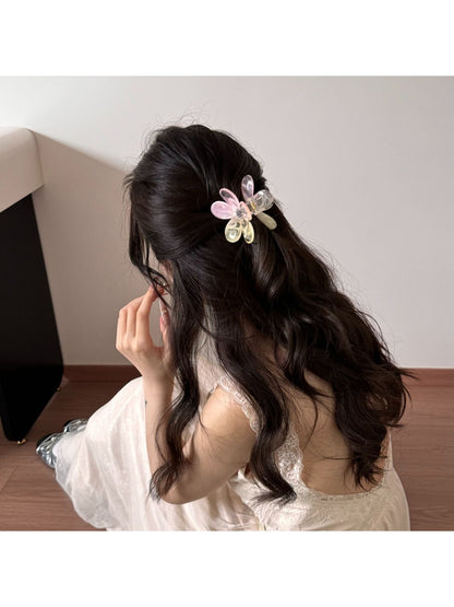 Beau - Sweet Floral Starfish Bow Wave Claw Clip