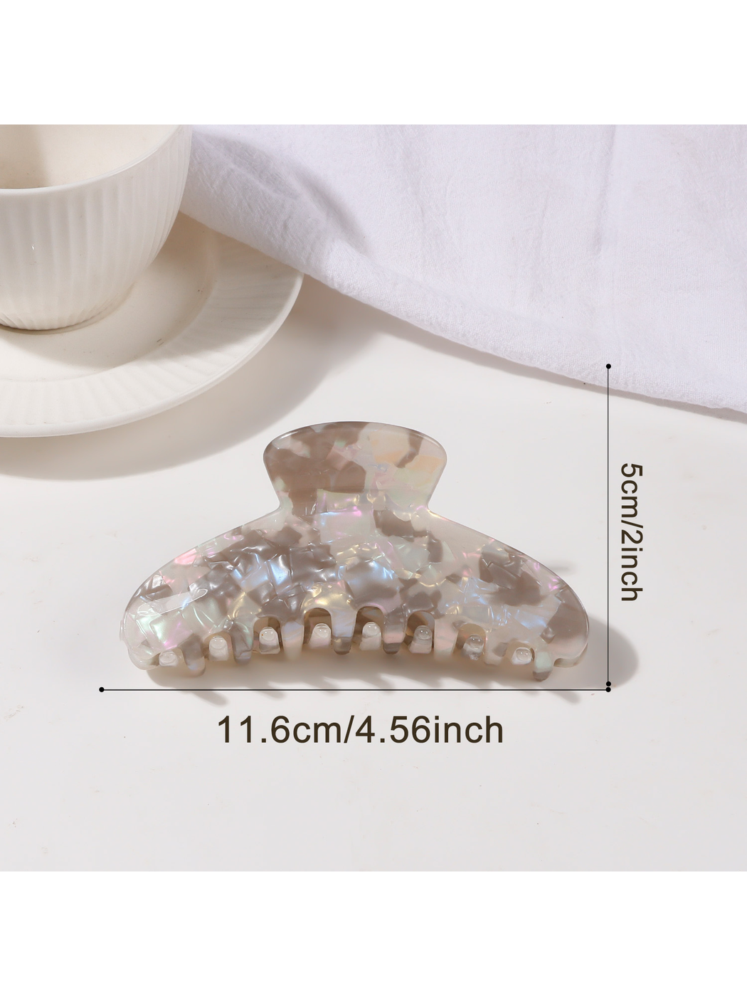 Beau - Sweet Style Iridescent Curved Claw Clip