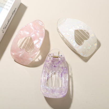 Beau - Acetate Heart Cutout Flat Profile Hair Clip