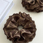 Gifty - Coffee Plaid Lace Hair Scrunchie