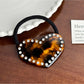 Gifty-Heart Acetate Hair Clip Ponytail Holder Edge Clip