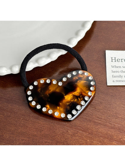 Gifty-Heart Acetate Hair Clip Ponytail Holder Edge Clip