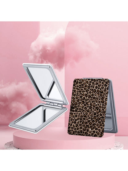 Mirroray - Leopard Pattern Rectangular Folding Makeup Mirror