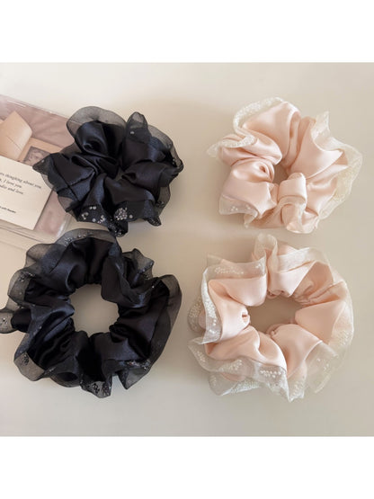Gifty - Elegant Satin Mesh Scrunchie