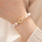 Lovra - Geometric Round Detail Beaded Fashion Bracelet