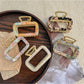 Beau - Square Hollow Acetate Alloy Claw Clip