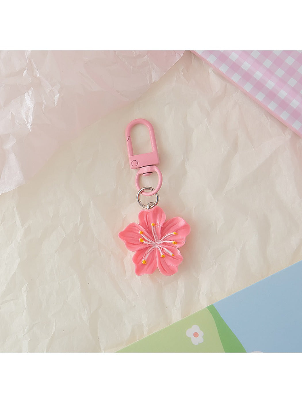 Keypus - Macaron Colored Cherry Blossom Keychain