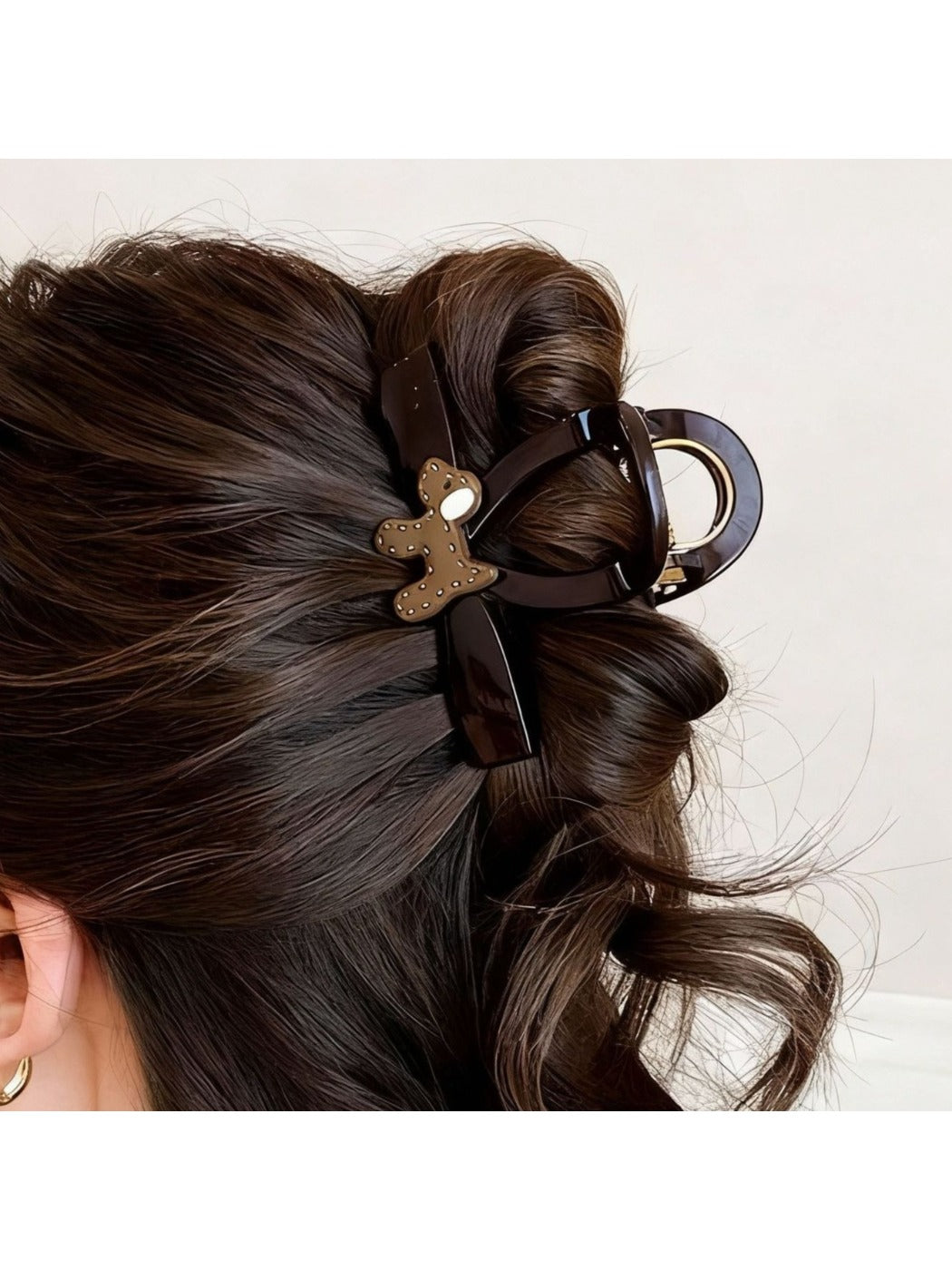 Beau - Vintage Medium Puppy Print Claw Clip