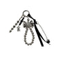 Keypus - Black Bow Beaded Charm Key Ring Keychain
