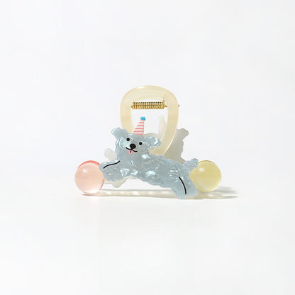 Beau - Acrylic Cartoon Puppy Flying Pose Claw Clip