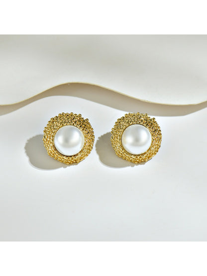 Earedge - Three-Dimensional Round Earrings