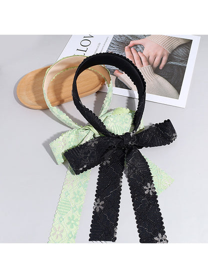 Gifty - Lace Ribbon Bow Fabric Headband Headband