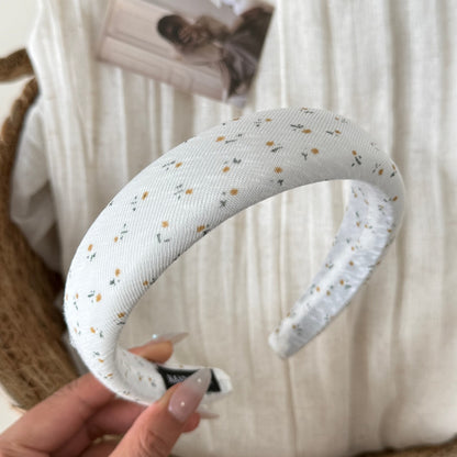 Gifty - Floral Printed Fabric Covered Padded Headband