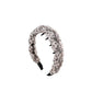 Gifty - Braided Polka Dot Mesh Accent Wide Headband
