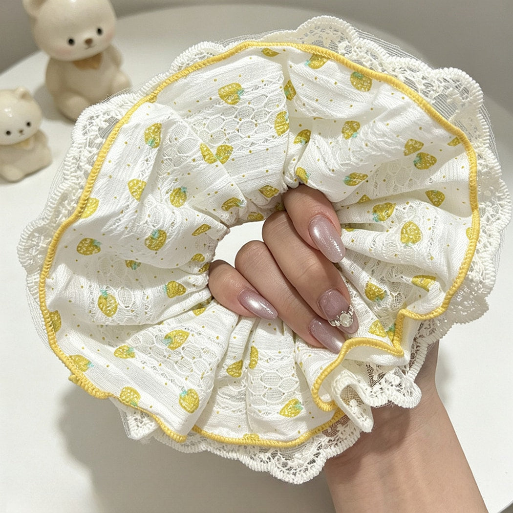 Gifty - Fruit Polka Dot Lace Scrunchie