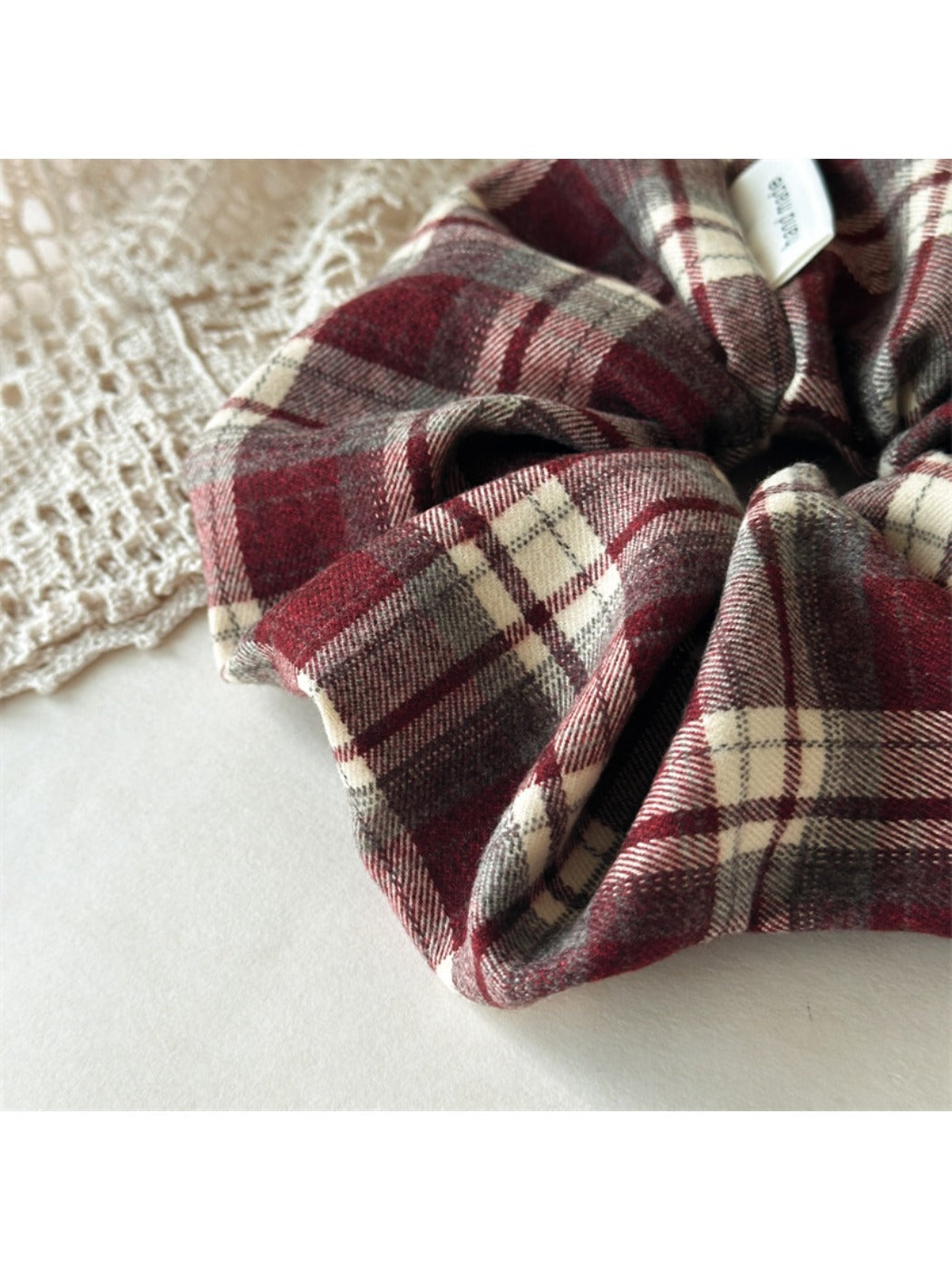 Gifty - Preppy Style Retro Plaid Scrunchie