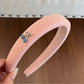 Gifty - Pink Plaid Scrunchie Hair Clip and Headband