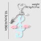 Keypus - Striped Music Note Charm Keychain