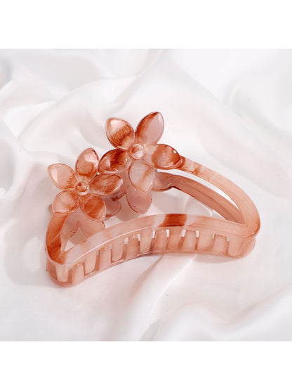 Beau - Glossy Flower Accent Ombre Claw Clip