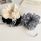 Gifty - Sweet Ruffled Bow Ribbon Ponytail Scrunchie