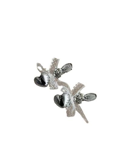 Beau - Sweet Style Cat Applique Lace Bow Hair Clip