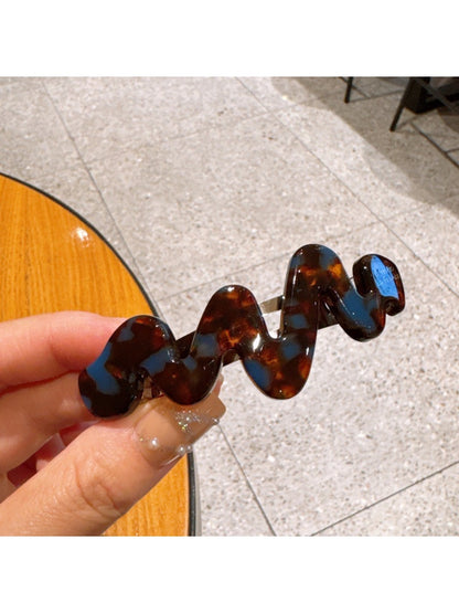 Beau - Geometric Wave Acetate Fiber French Barrette