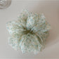 Gifty - Sheer Floral Print Voluminous Polyester Scrunchie