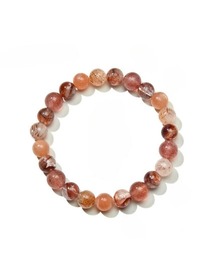 Lovra colorful crystal beaded bracelet coiled to show full length and bead variety