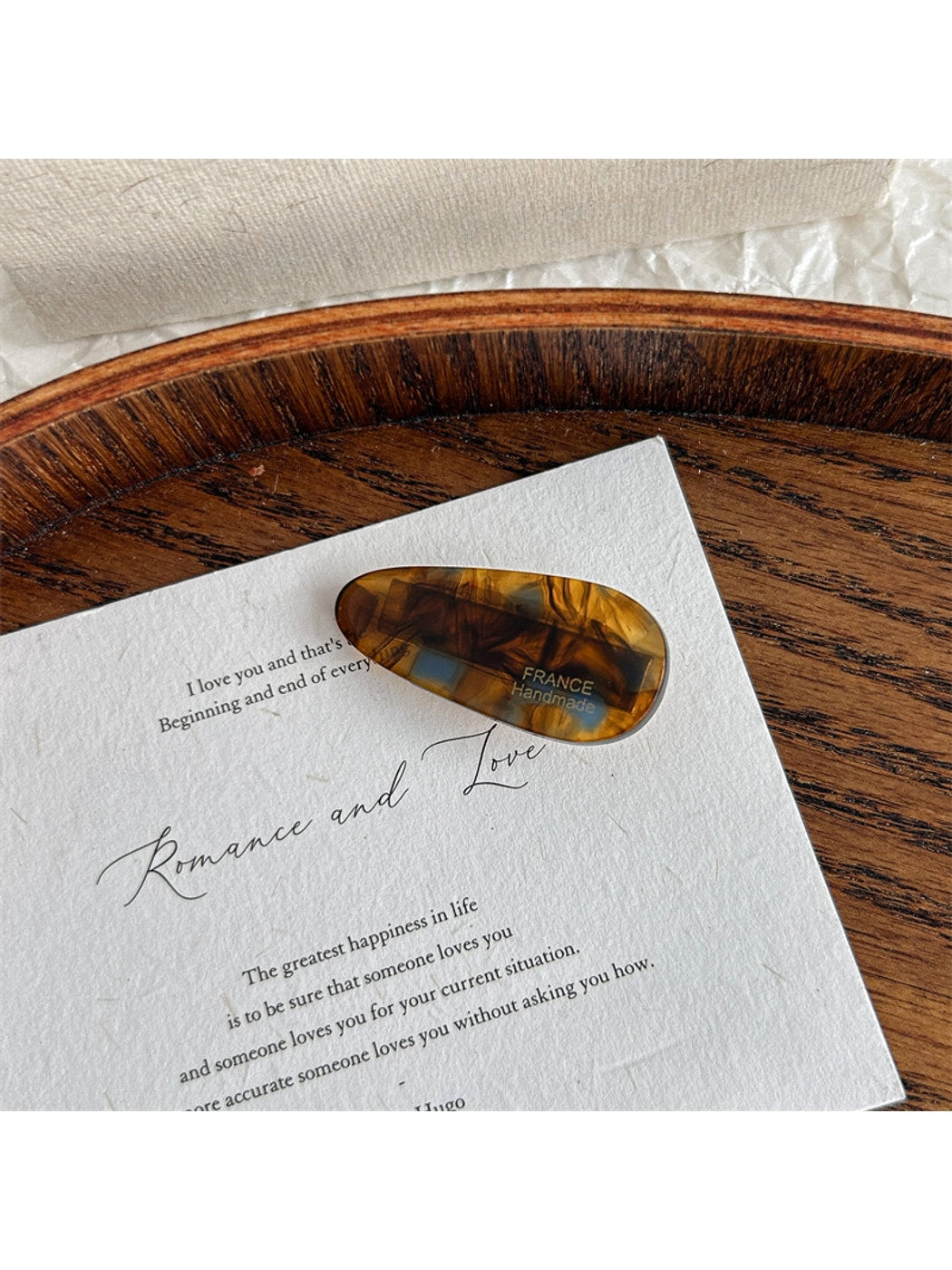 Beau - Water Drop Acetate Duckbill Side Bang Hair Clip