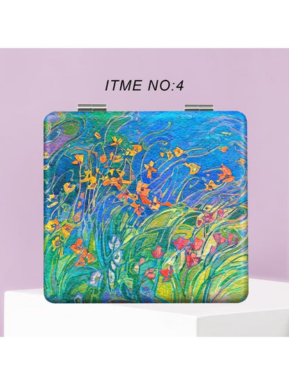 Mirroray - Portable Makeup Mirror with Floral Design